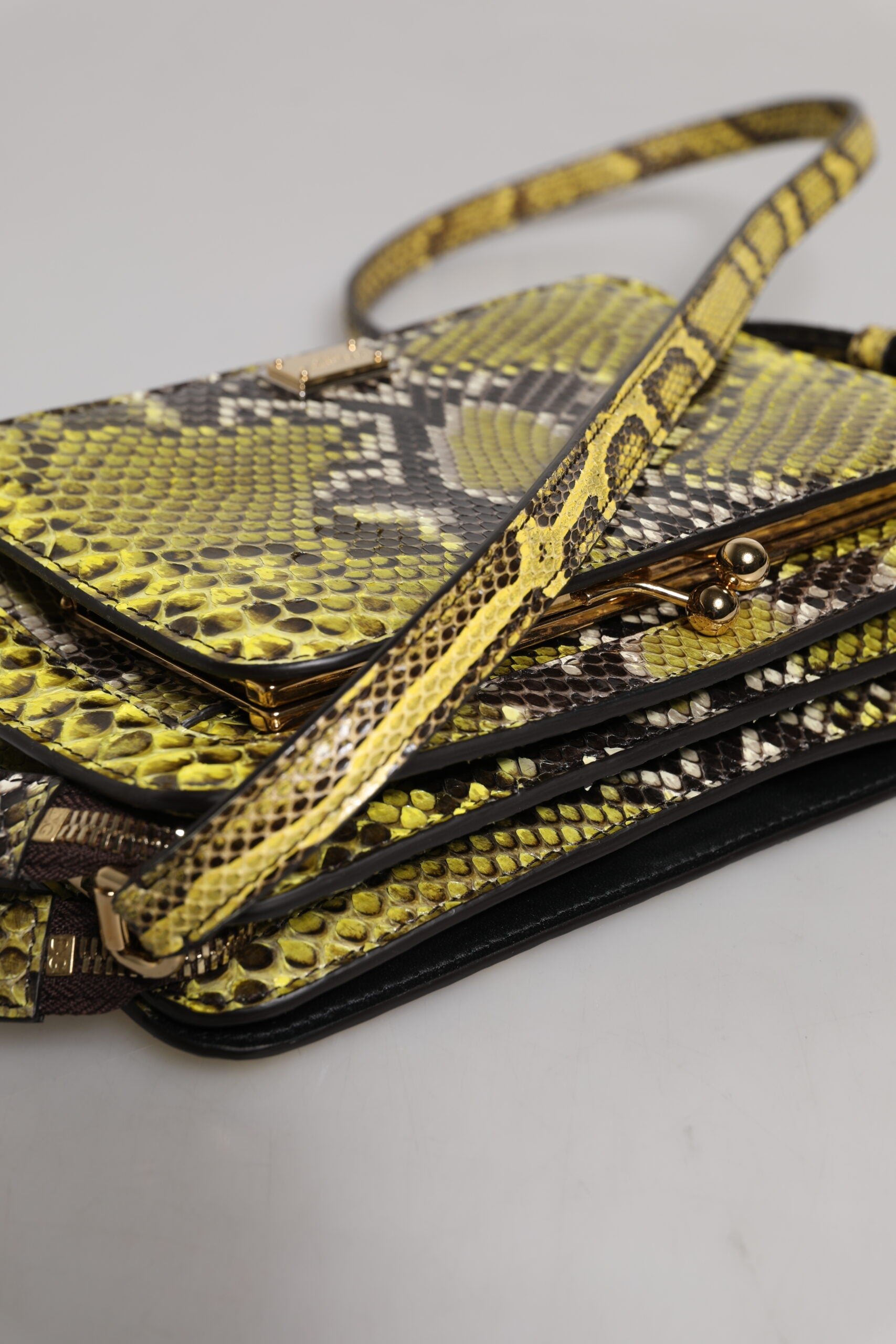 Dolce & Gabbana Green Exotic Leather DG Plaque Crossbody Clutch Bag | Regal Royce