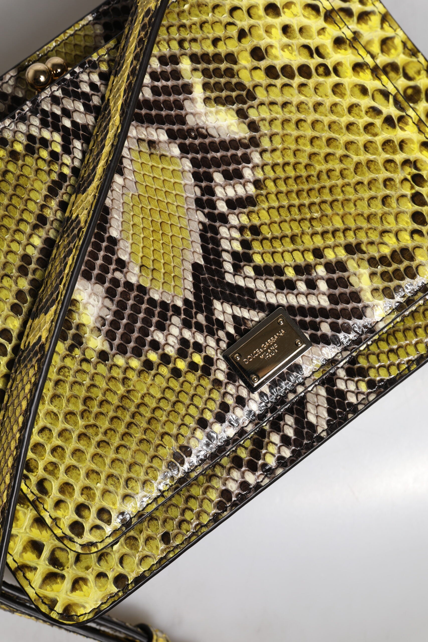 Dolce & Gabbana Green Exotic Leather DG Plaque Crossbody Clutch Bag | Regal Royce