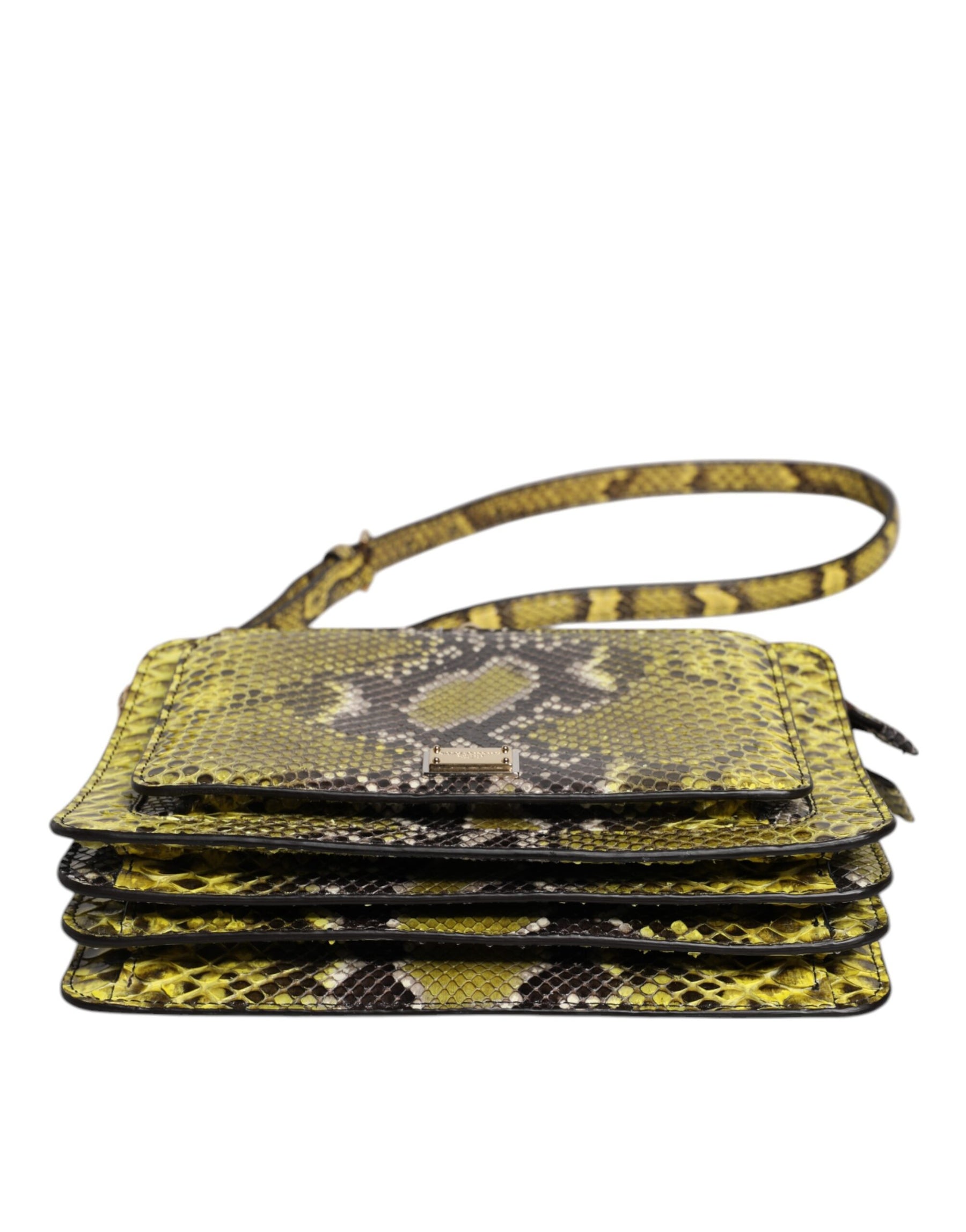 Dolce & Gabbana Green Exotic Leather DG Plaque Crossbody Clutch Bag | Regal Royce