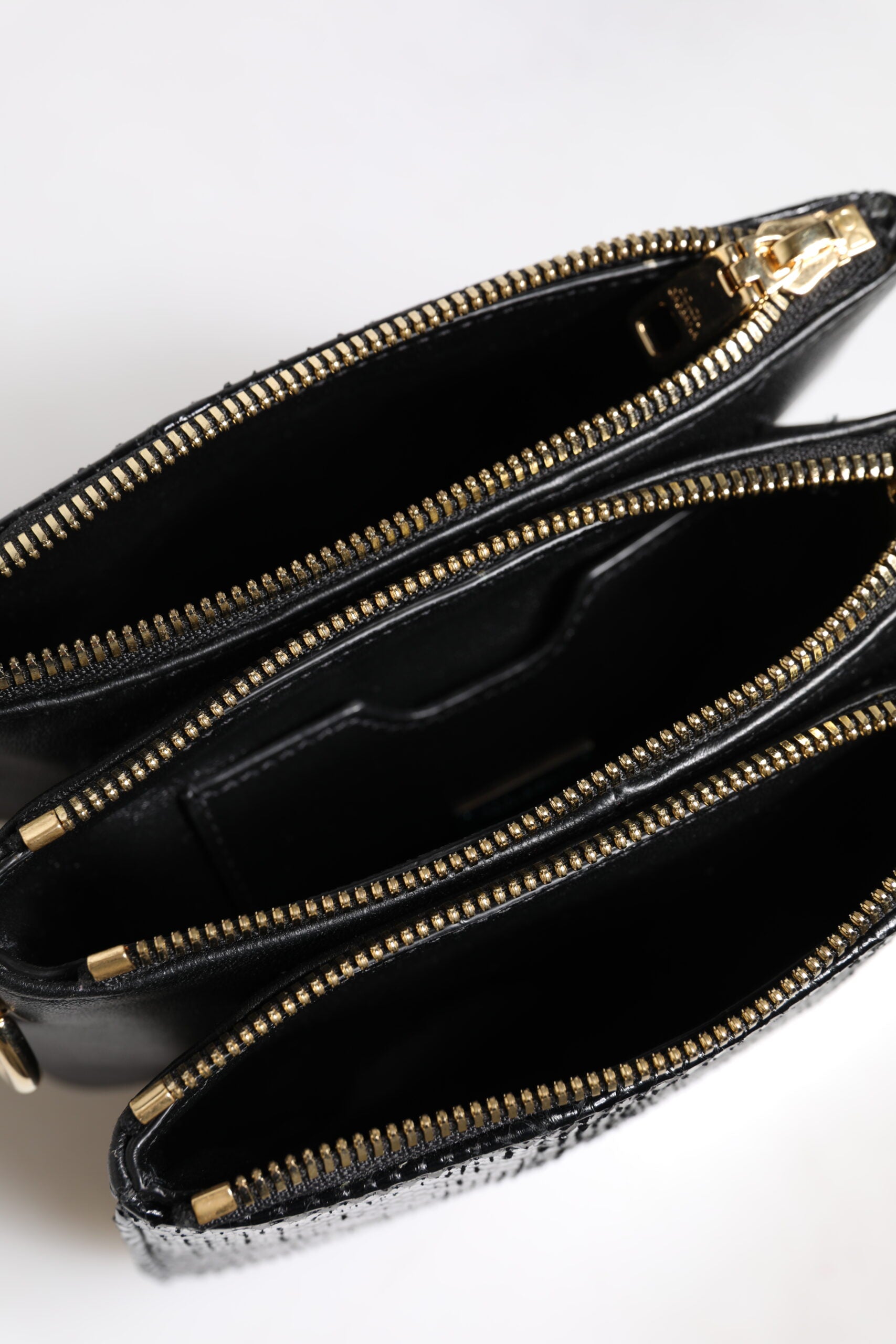 Dolce & Gabbana Black Exotic Leather Shoulder Sling Clutch Bag | Regal Royce