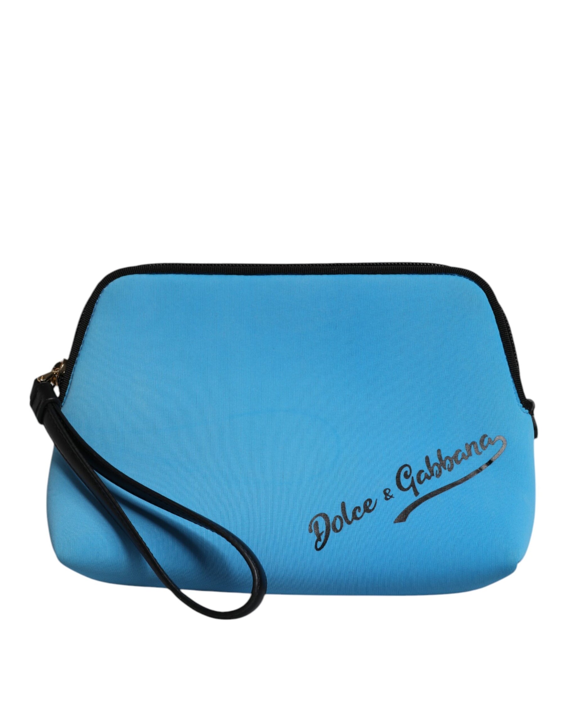 Dolce & Gabbana Blue DG Logo Print Clutch Zip Borse Pouch Bag | Regal Royce