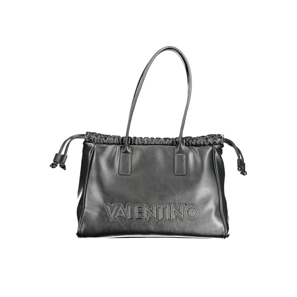 Mario Valentino Black Polyurethane Women Handbag | Regal Royce
