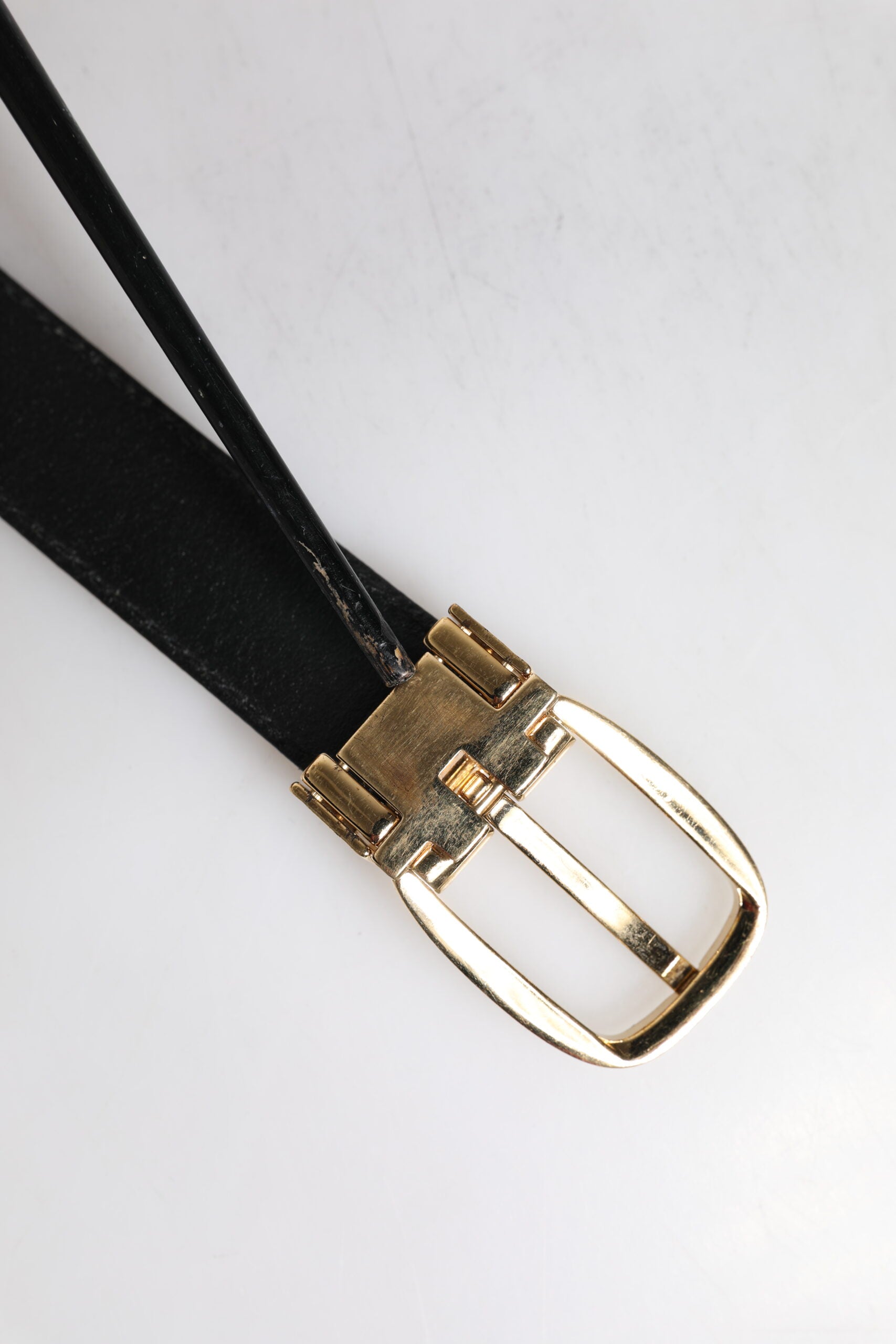 Dolce & Gabbana Blue Leather Metal Buckle Classic Belt | Regal Royce