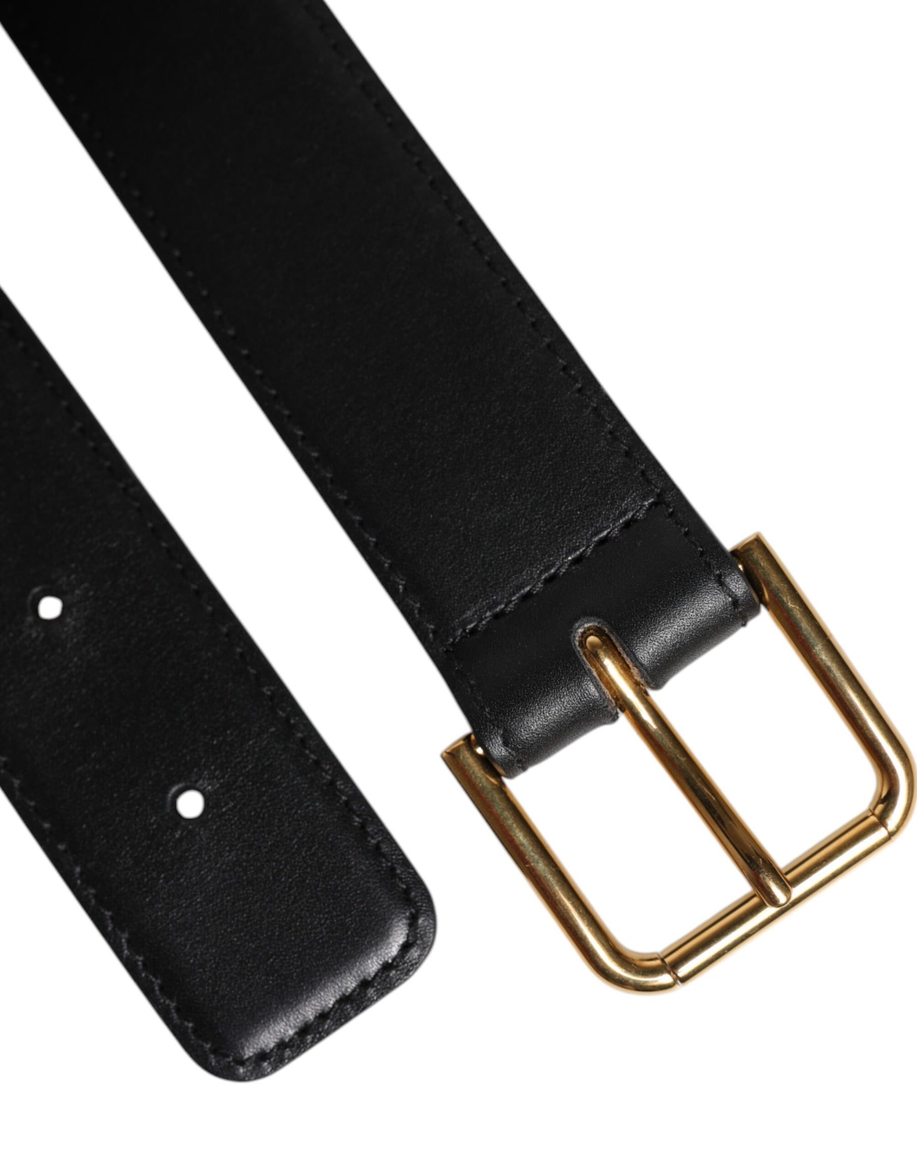 Dolce & Gabbana Black Leather Metal Buckle Classic Belt | Regal Royce