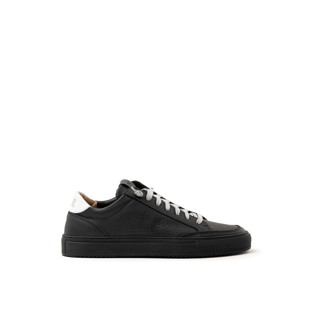 P448 Black Leather Athletic Sneakers | Regal Royce
