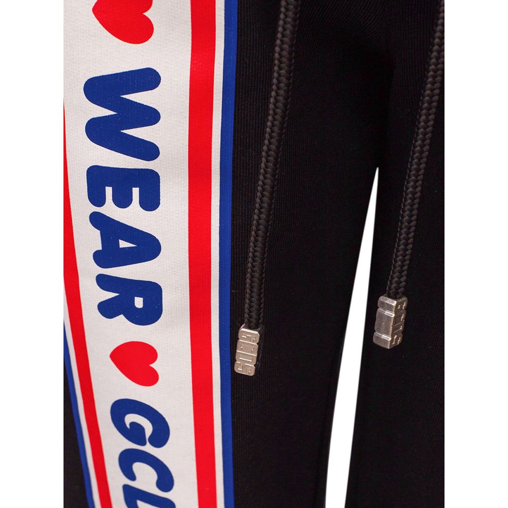 GCDS Black Cotton Joggers (Workout Pants) | Regal Royce