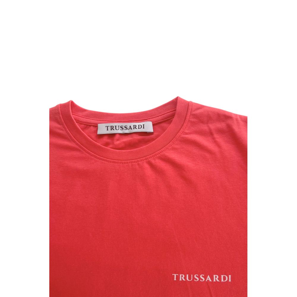 Trussardi Beachwear Red Cotton T-Shirt