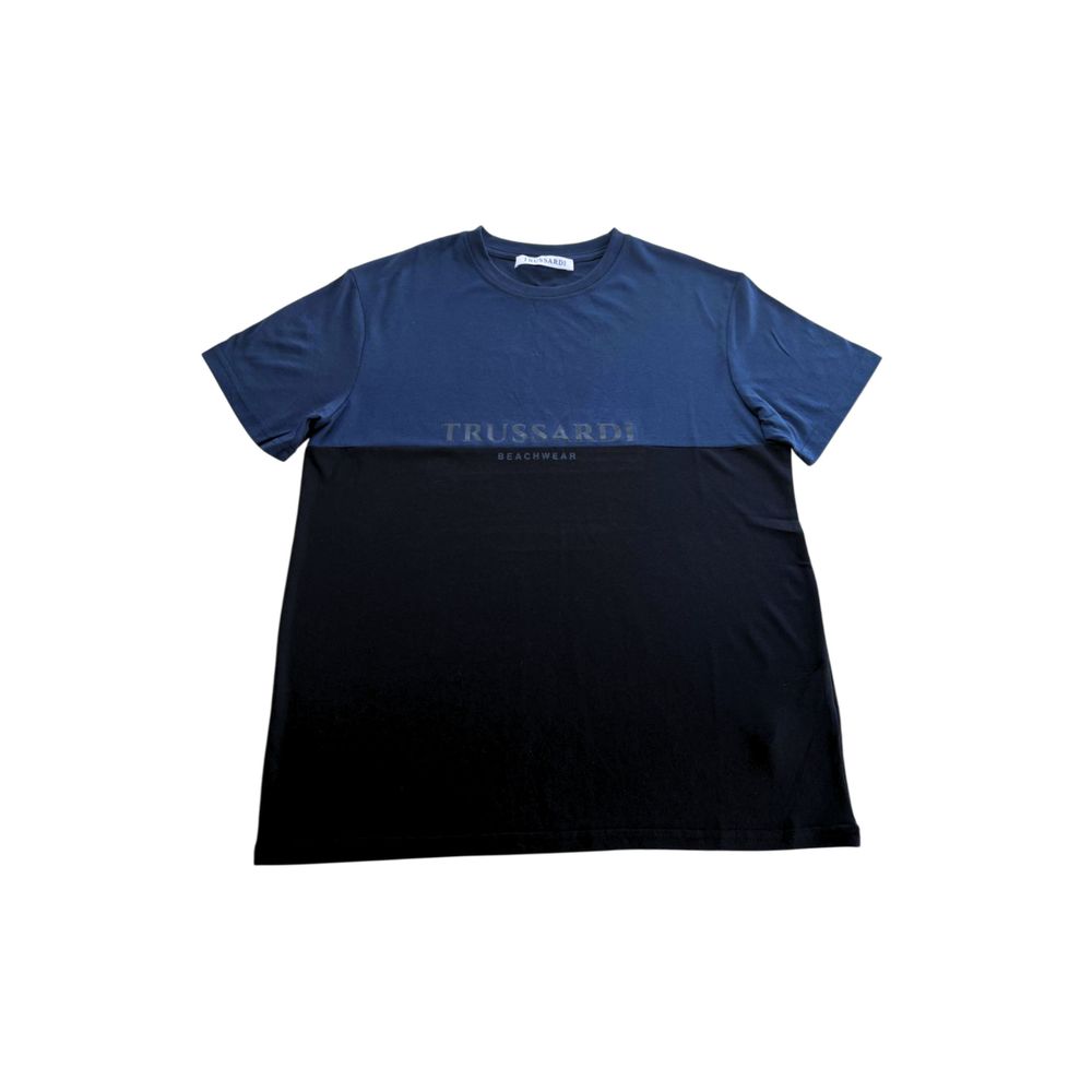 Trussardi Beachwear Blue Polyester T-Shirt