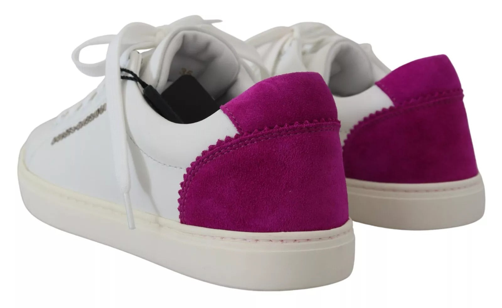 Dolce & Gabbana White Classic Sneakers Women Leather Shoes | Regal Royce