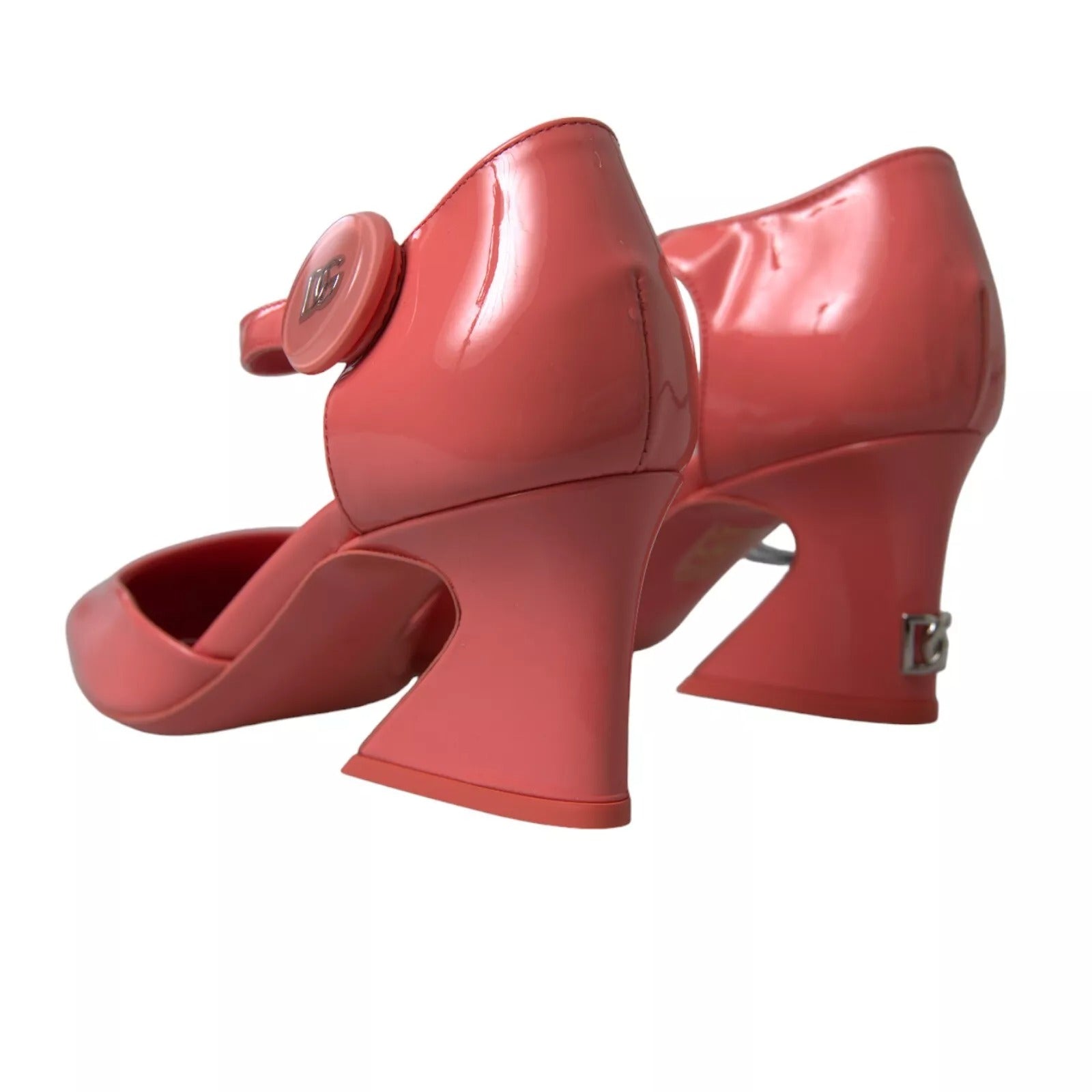 Dolce & Gabbana Peach Leather Ankle Strap Heels Sandals Shoes | Regal Royce