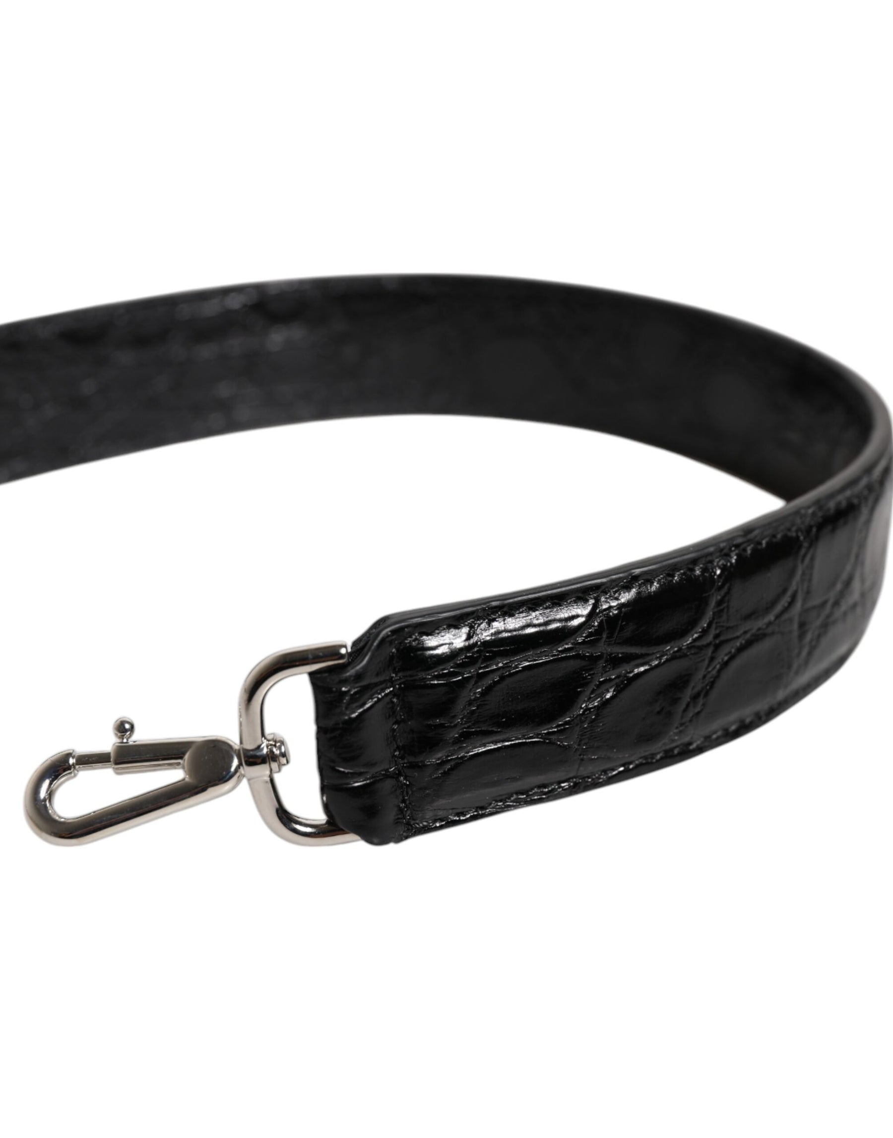 Dolce & Gabbana Black Alligator Leather Bag Shoulder Strap | Regal Royce