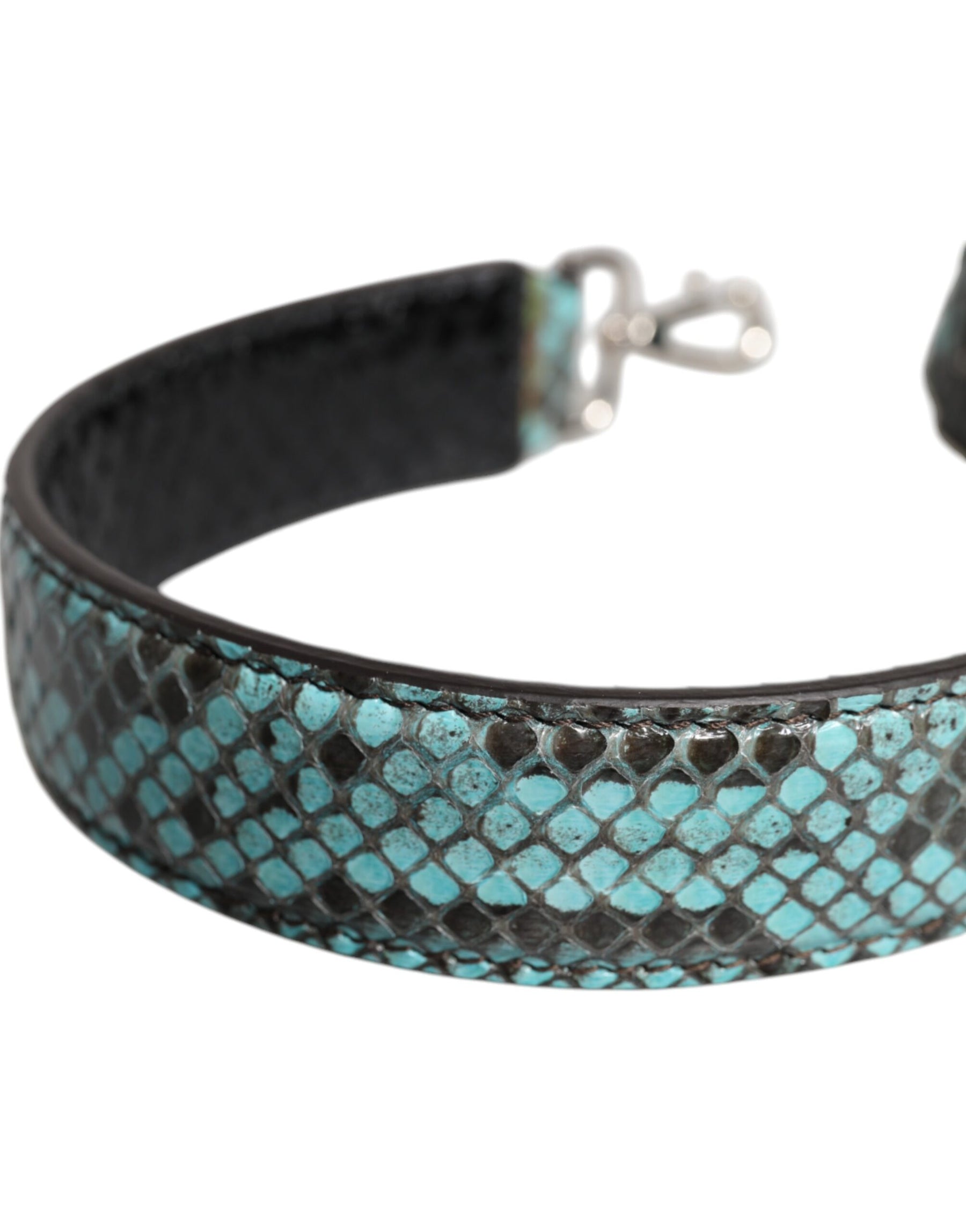 Dolce & Gabbana Black Blue Exotic Leather Bag Shoulder Strap | Regal Royce