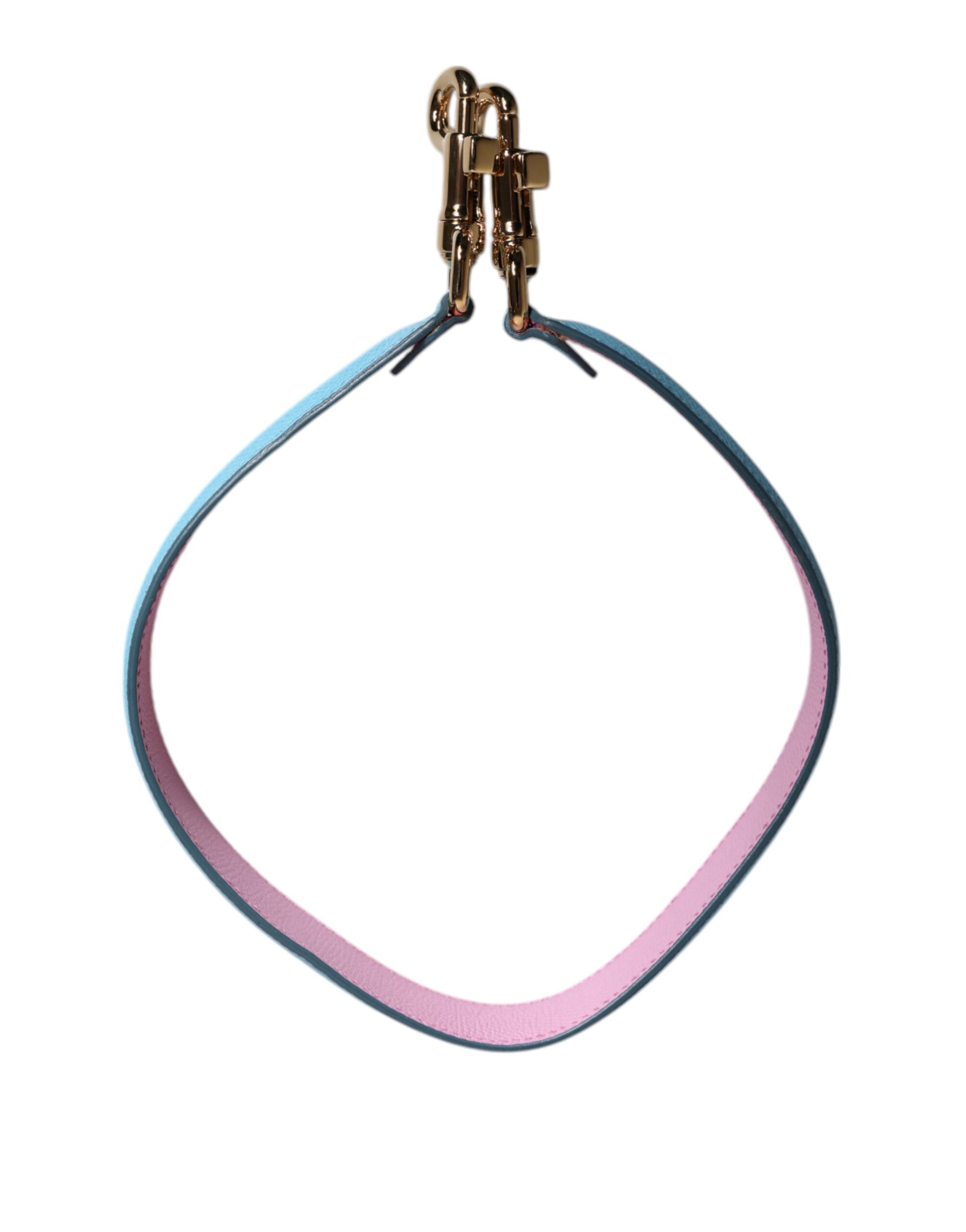 Dolce & Gabbana Pink Blue Leather Handle Bag Shoulder Strap | Regal Royce