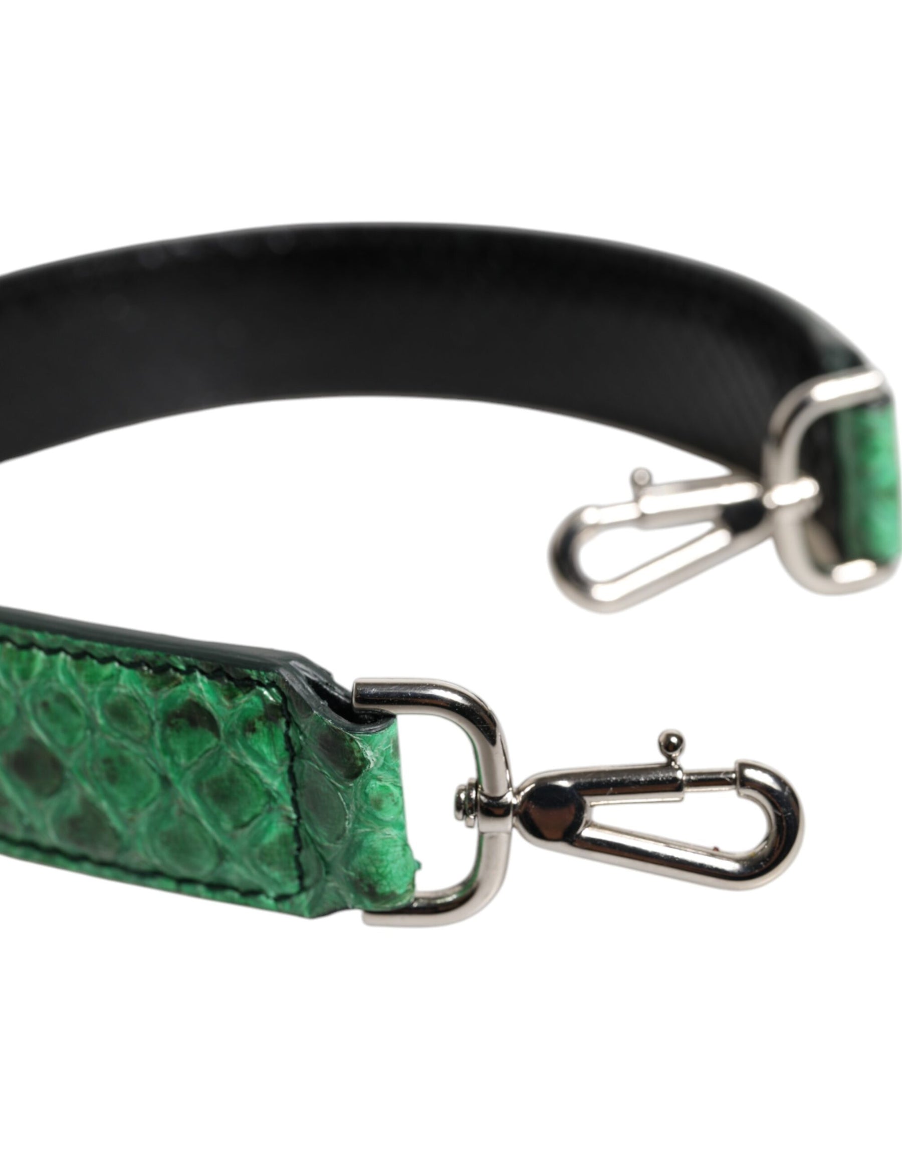 Dolce & Gabbana Black Green Exotic Leather Bag Shoulder Strap | Regal Royce