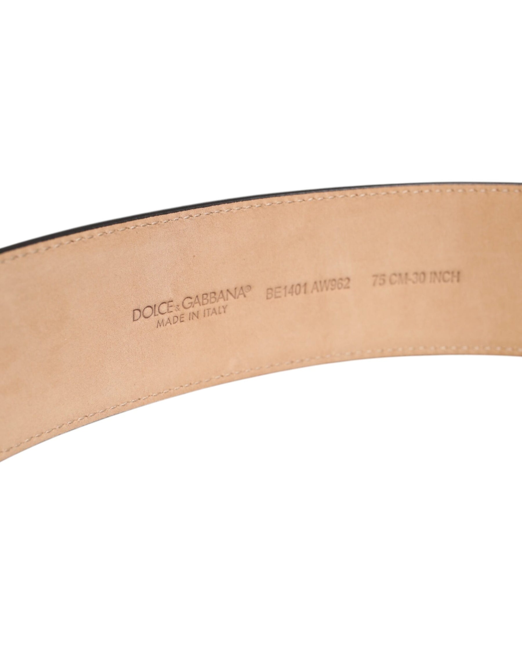 Dolce & Gabbana Brown Logo Engraved Metal Waist Buckle Belt | Regal Royce