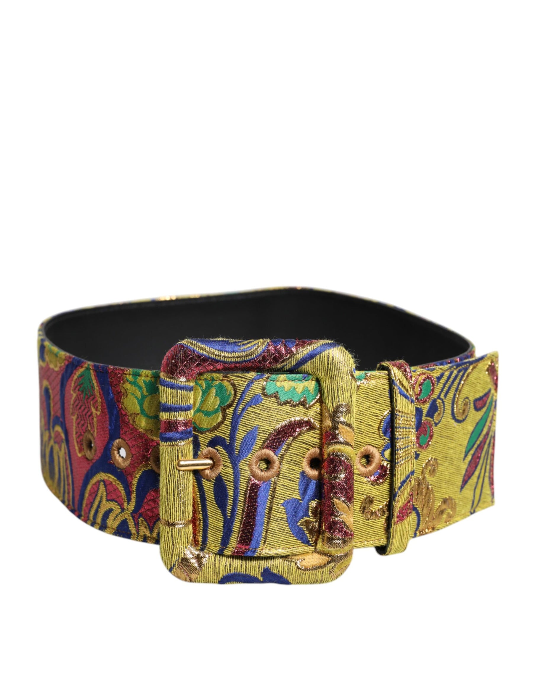 Dolce & Gabbana Multicolor Floral Jacquard Wide Waist Belt | Regal Royce