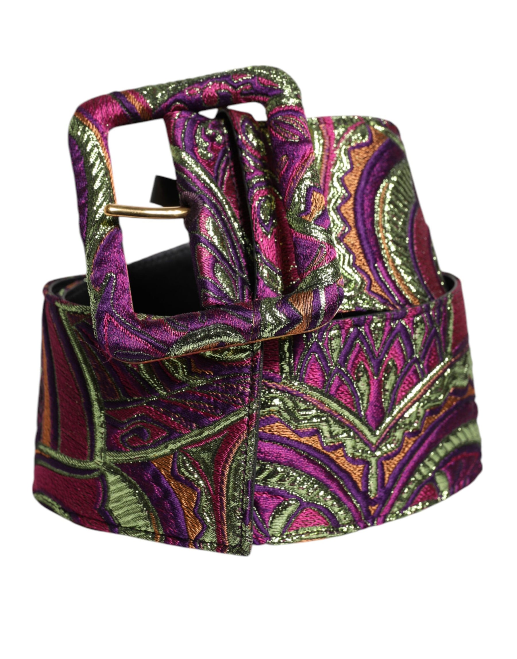 Dolce & Gabbana Multicolor Floral Jacquard Wide Waist Belt | Regal Royce