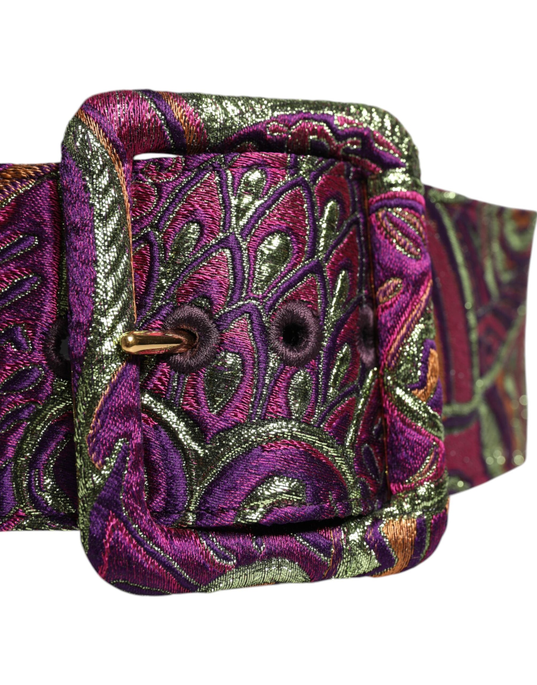 Dolce & Gabbana Multicolor Floral Jacquard Wide Waist Belt | Regal Royce