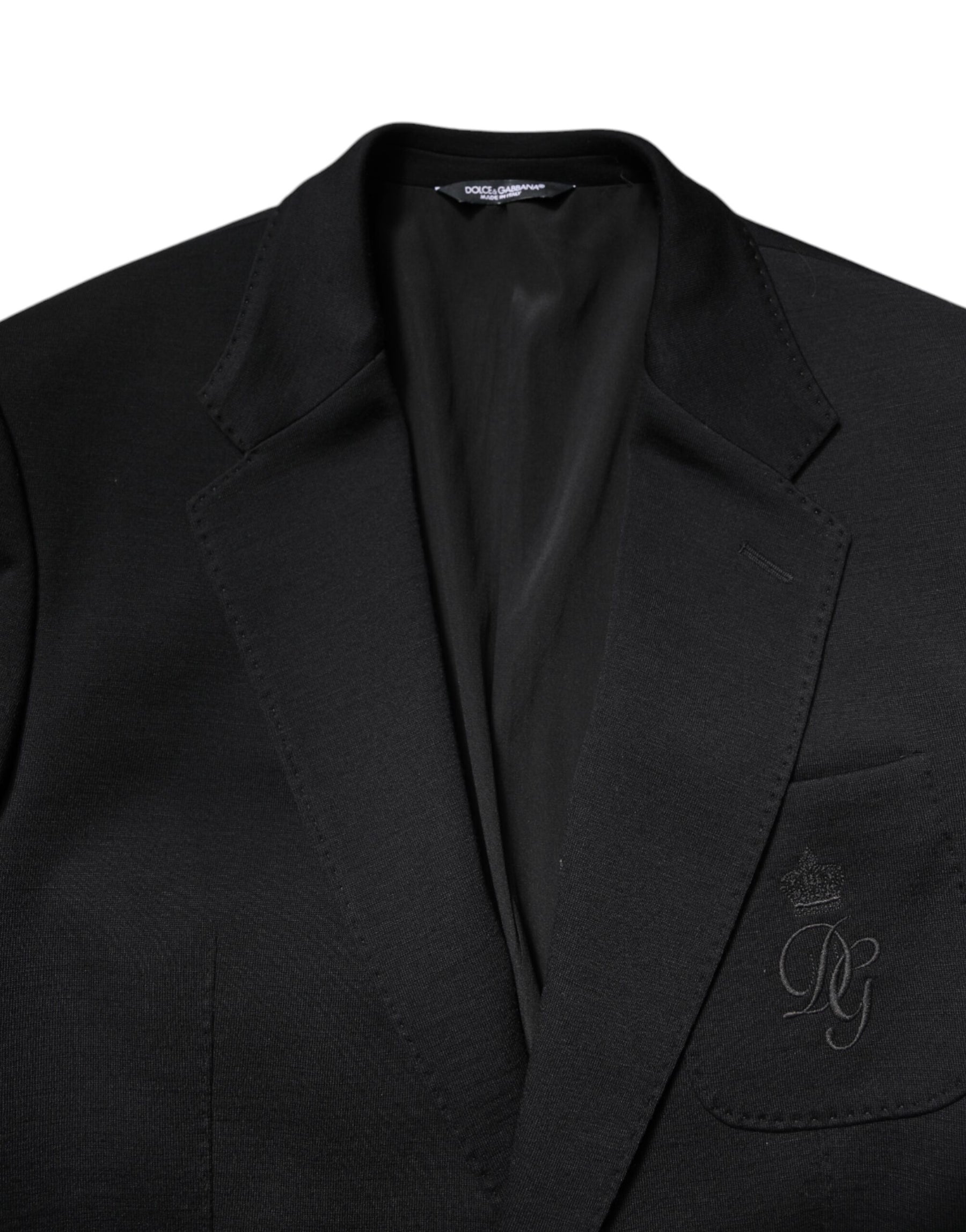 Dolce & Gabbana Black Wool Slim Fit Coat Blazer Jacket Suit | Regal Royce