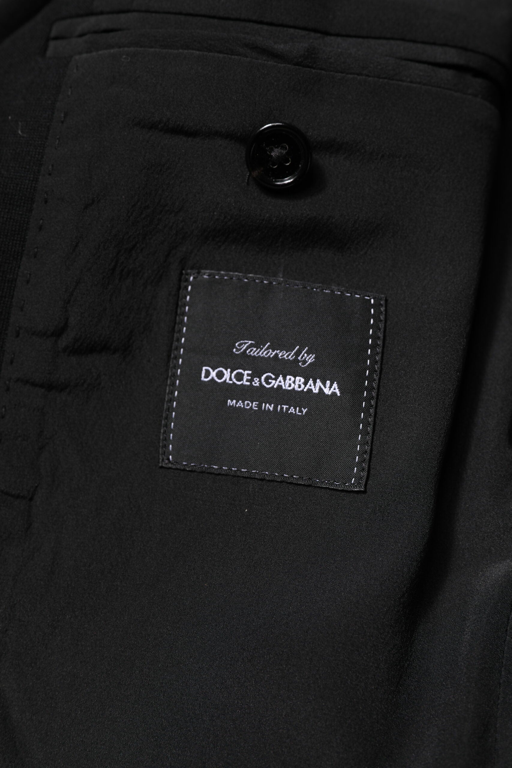 Dolce & Gabbana Black Wool Slim Fit Coat Blazer Jacket Suit | Regal Royce