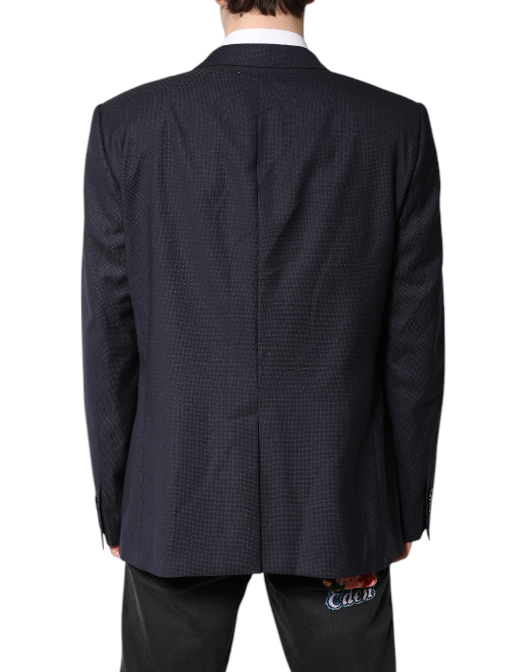 Dolce & Gabbana Black Wool Single Breasted Coat Blazer Suit | Regal Royce
