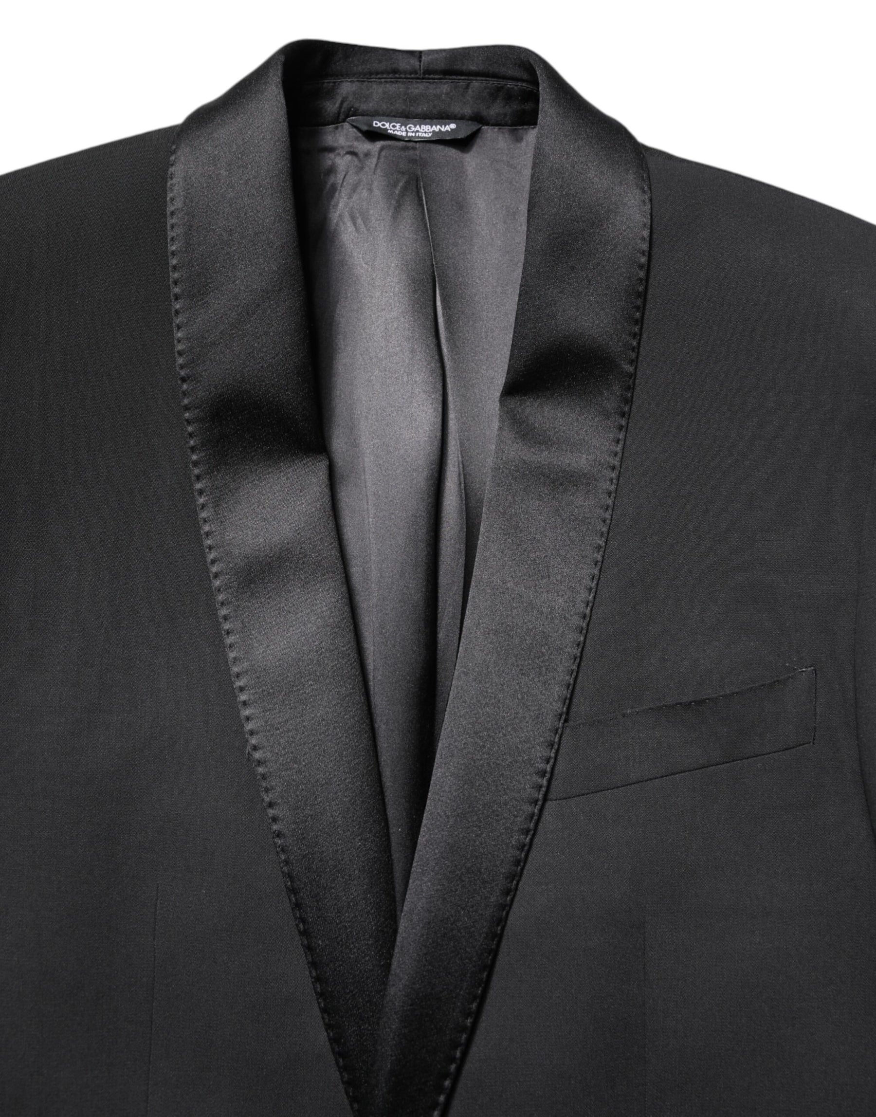 Dolce & Gabbana Black Single Breasted Men Coat MARTINI Blazer | Regal Royce