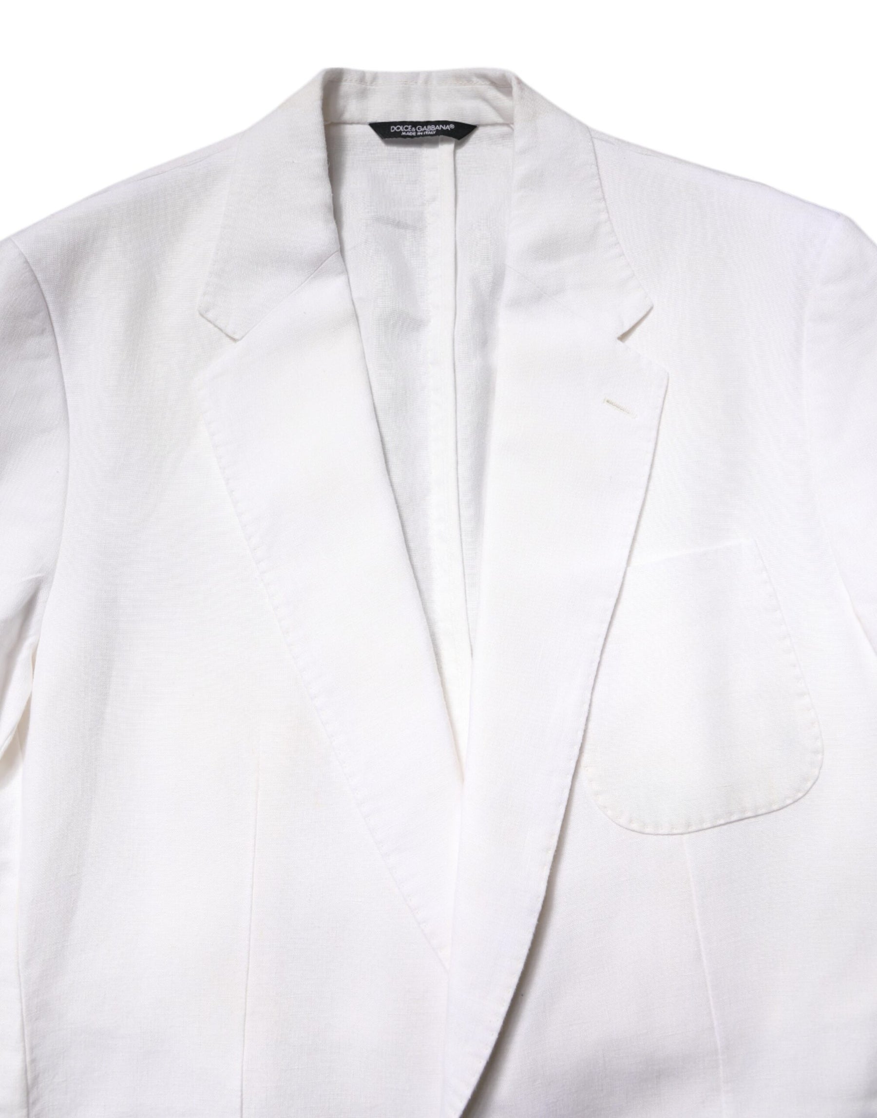 Dolce & Gabbana White Single Breasted Men Coat Blazer Suit | Regal Royce
