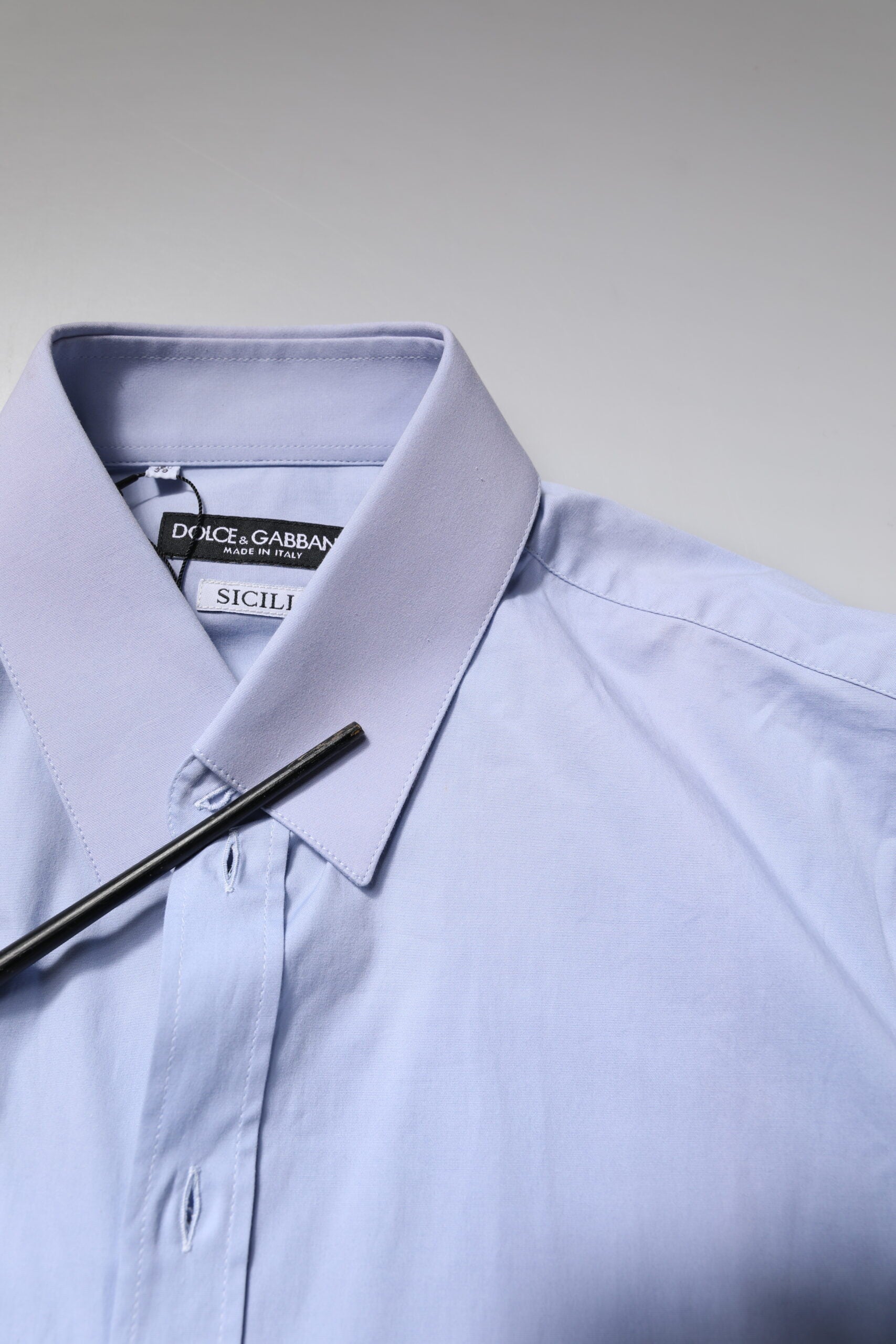 Dolce & Gabbana Light Blue Cotton SICILIA Dress Formal Shirt | Regal Royce