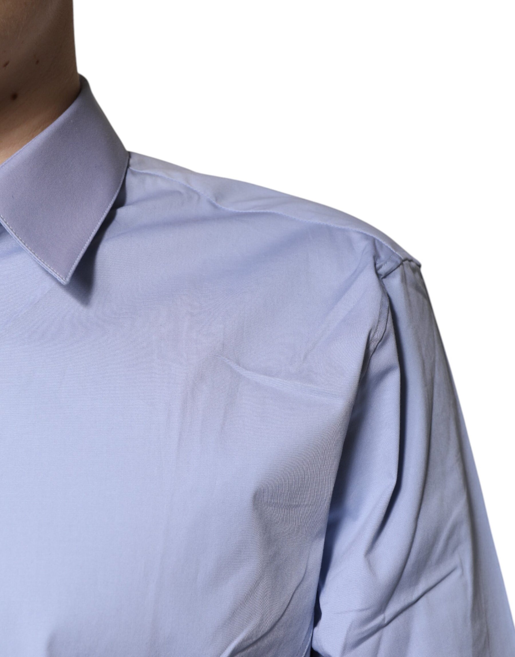 Dolce & Gabbana Light Blue Cotton SICILIA Dress Formal Shirt | Regal Royce