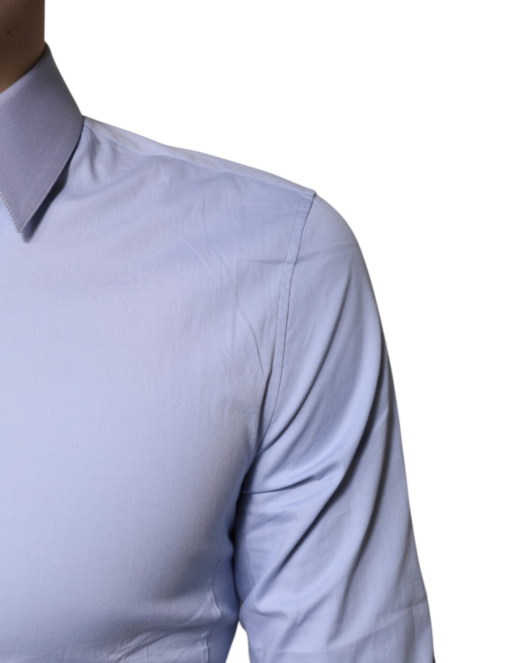Dolce & Gabbana Light Blue Cotton SICILIA Dress Formal Shirt | Regal Royce