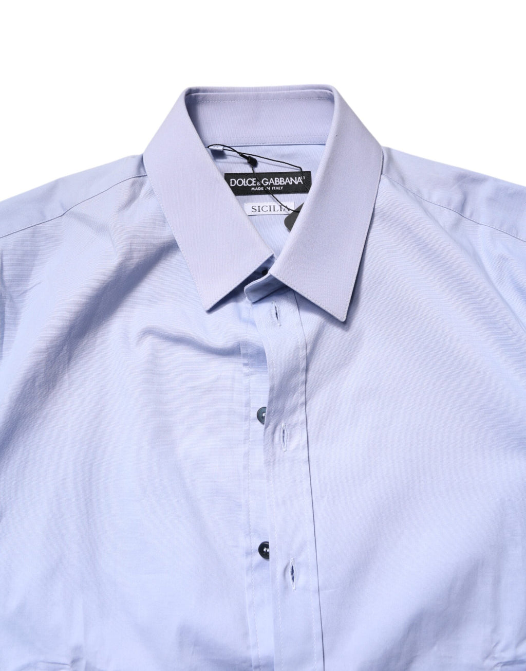 Dolce & Gabbana Light Blue Cotton SICILIA Dress Formal Shirt