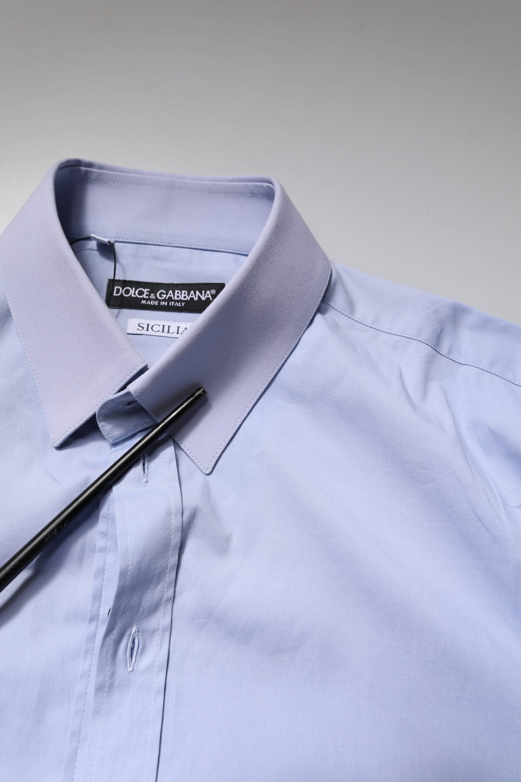 Dolce & Gabbana Light Blue Cotton SICILIA Dress Formal Shirt | Regal Royce