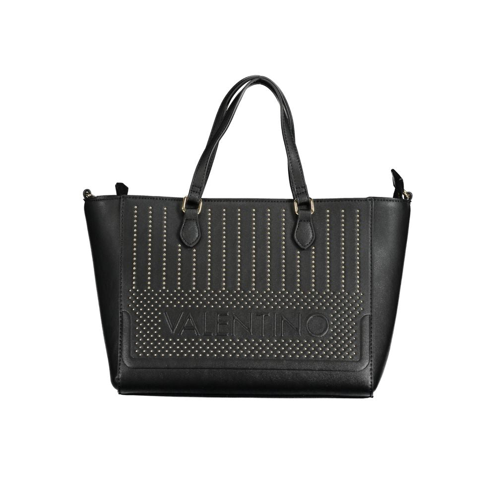 Mario Valentino Black Polyurethane Women Handbag | Regal Royce