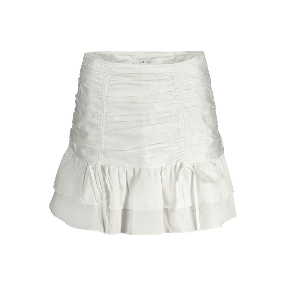 Guess Jeans White Cotton Women Skirt | Regal Royce
