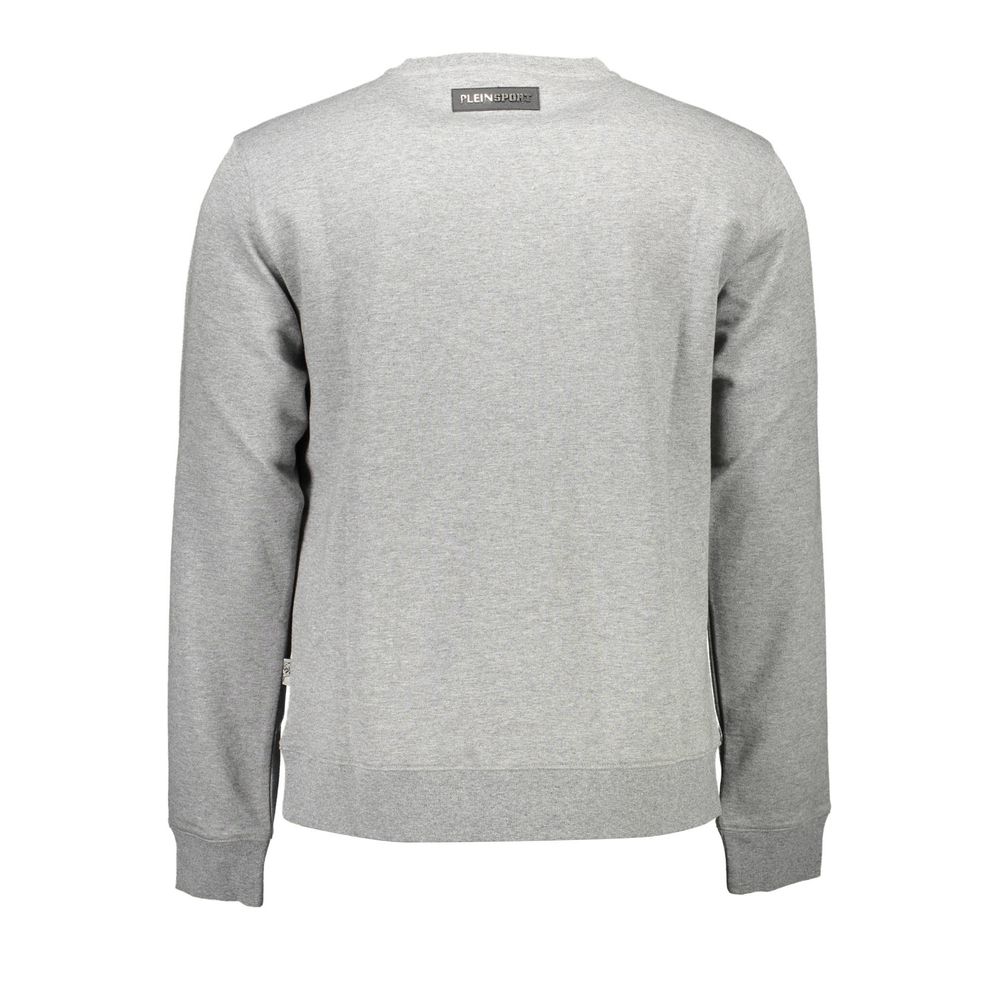 Plein Sport Grigio Cotton Men Sweatshirt | Regal Royce
