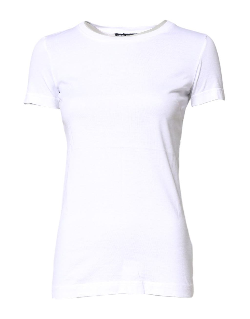 Dolce & Gabbana White Cotton Crew Neck Short Sleeves T-shirt