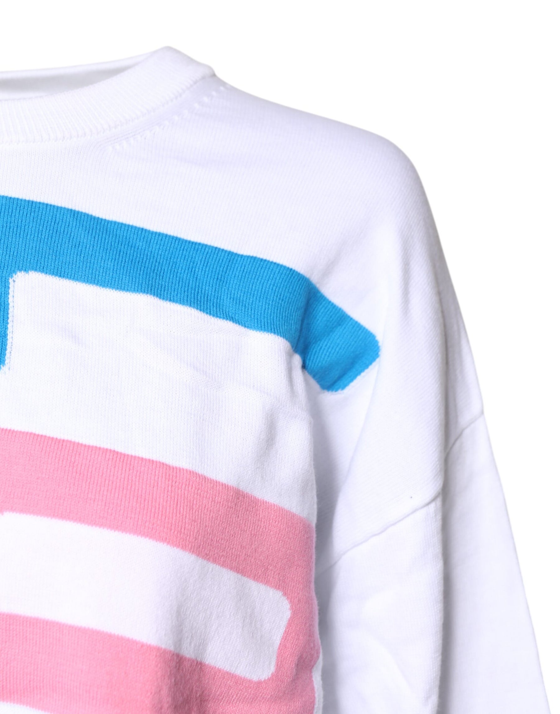 Love Moschino White Graphic Print Cotton Long Sleeves T-shirt | Regal Royce