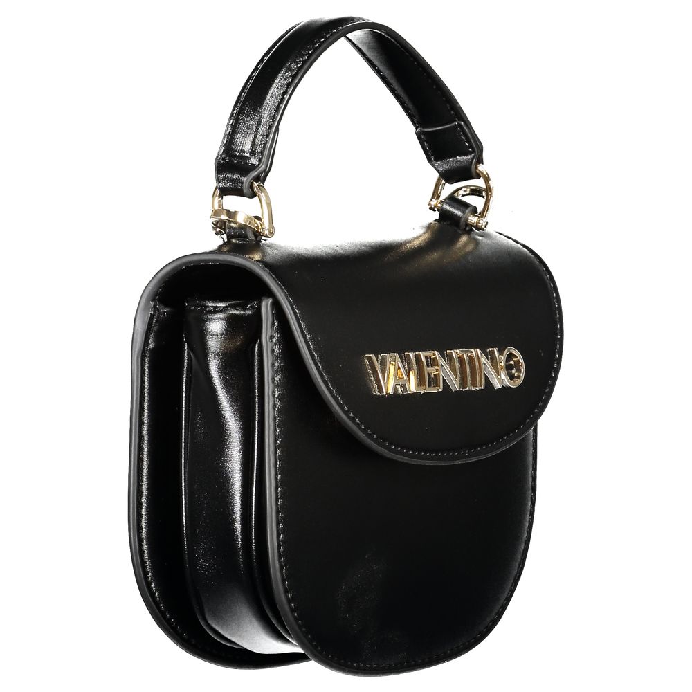 Mario Valentino Nero Polyurethane Women's Bag with Handle and Shoulder Strap | Regal Royce