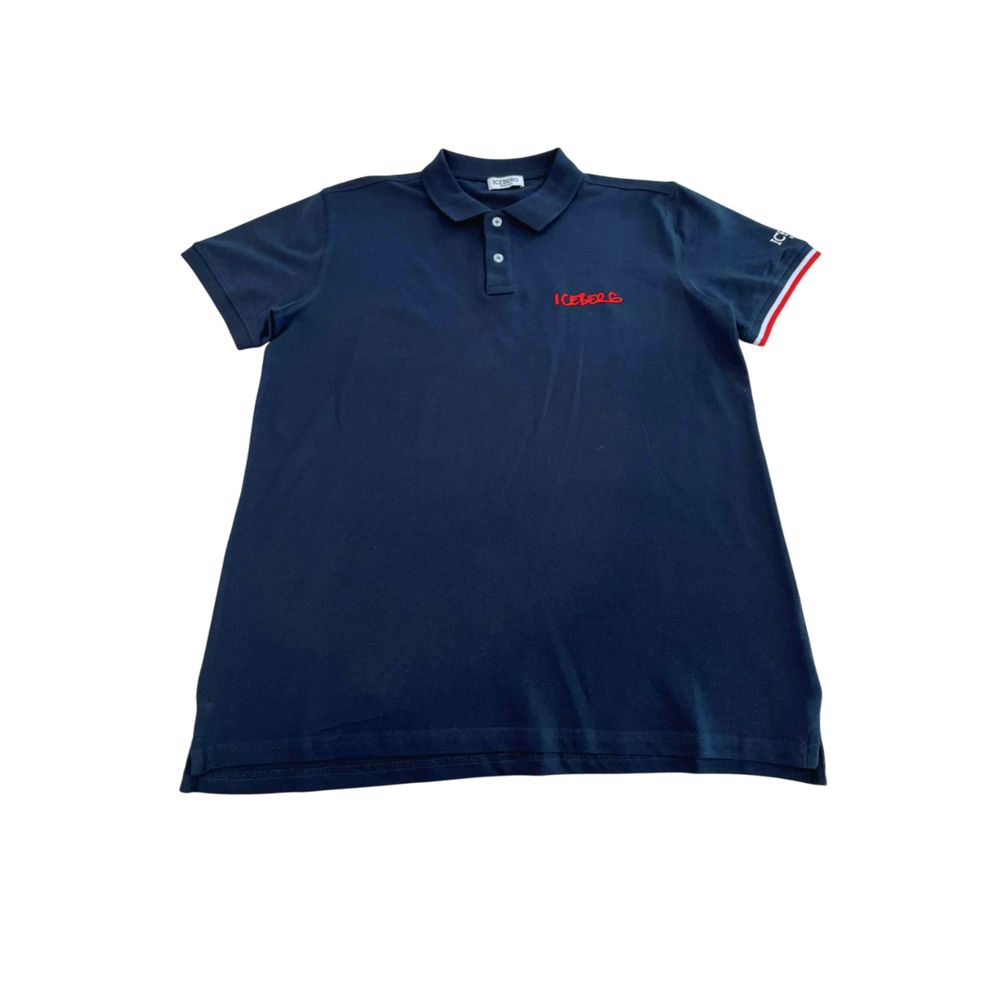 Iceberg Blue Cotton Men Polo Shirt | Regal Royce