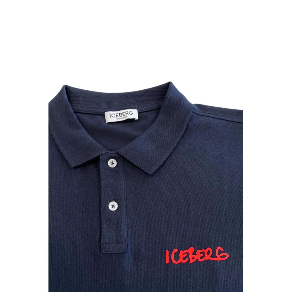 Iceberg Blue Cotton Men Polo Shirt | Regal Royce