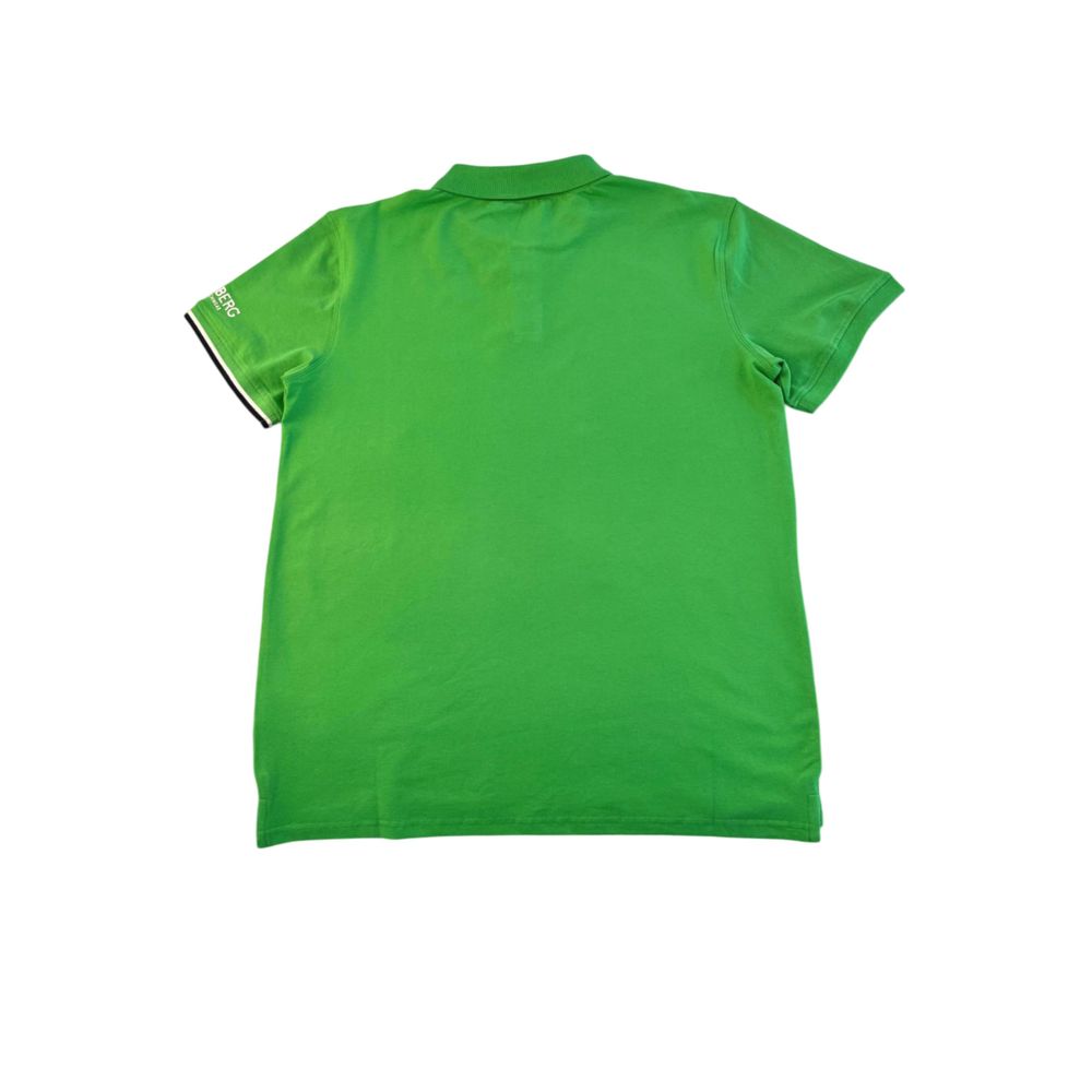 Iceberg Green Cotton Men Polo Shirt | Regal Royce