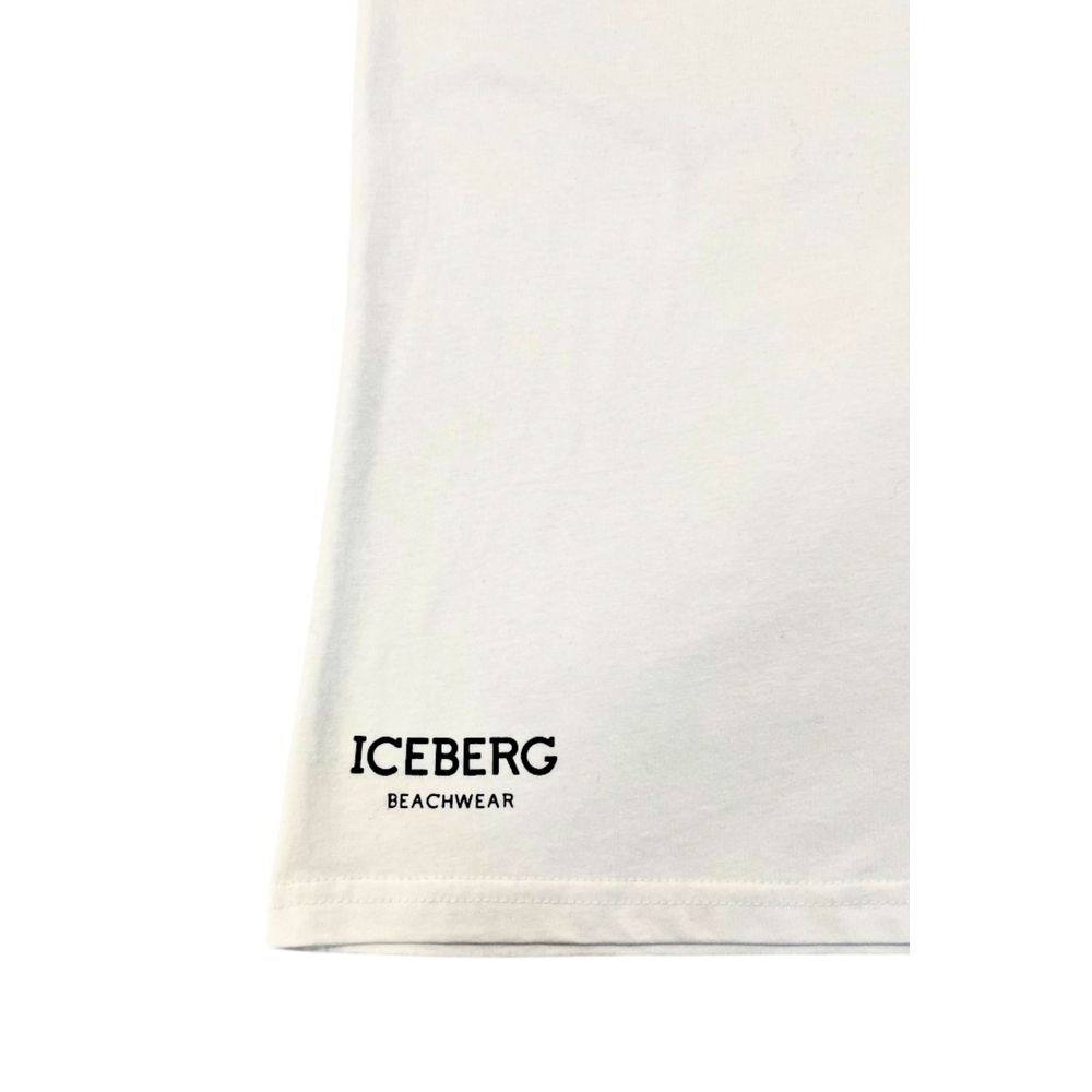 Iceberg White Cotton Men T-Shirt | Regal Royce
