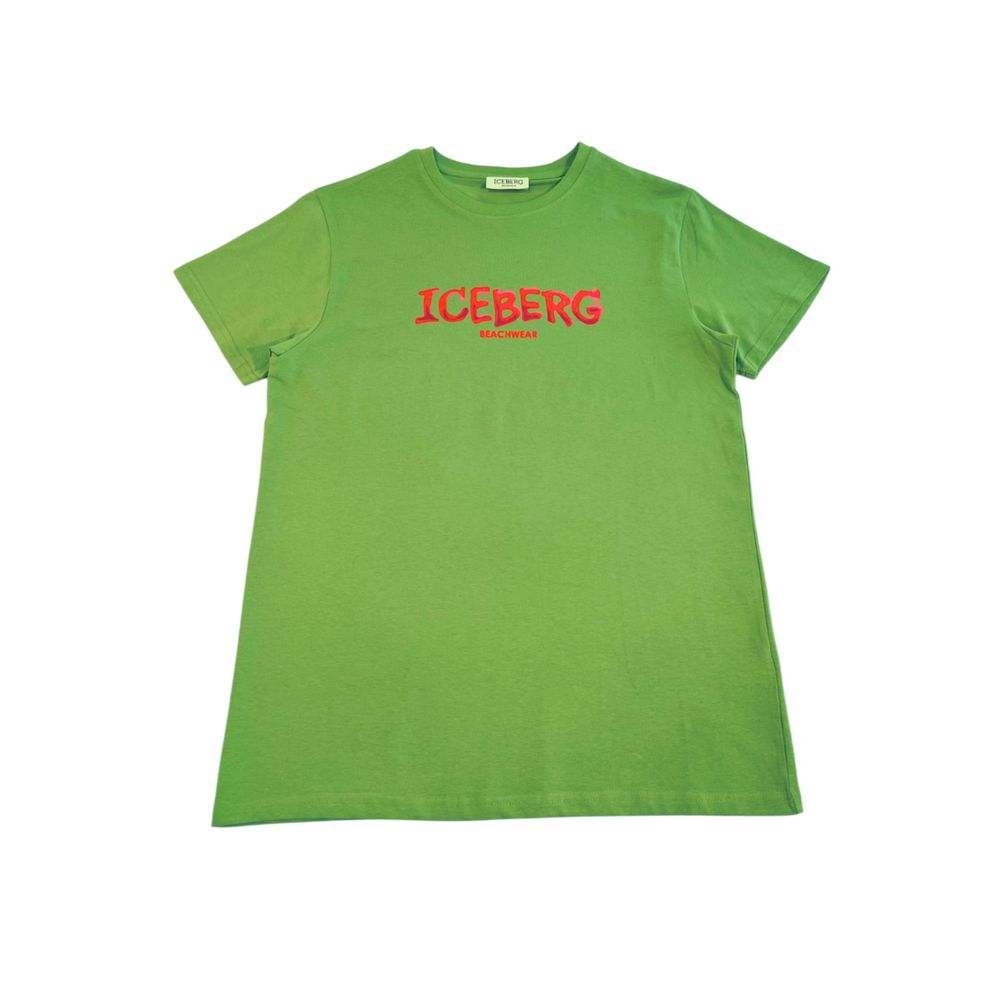 Iceberg Green Cotton Men T-Shirt | Regal Royce