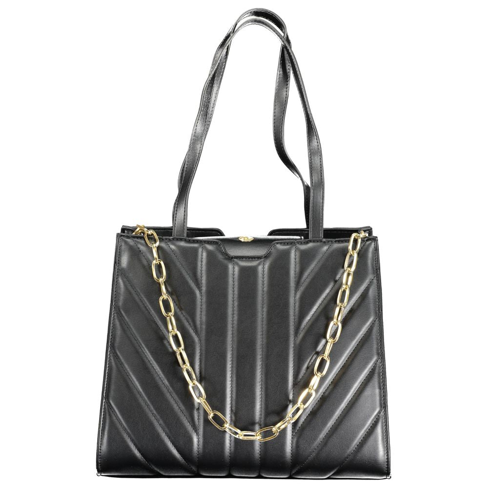 Mario Valentino Nero Polyurethane Women Handbag | Regal Royce