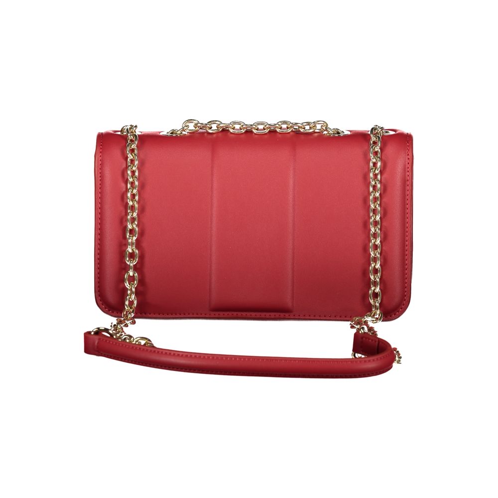 Mario Valentino Rosso Polyurethane Women Shoulder Bag | Regal Royce
