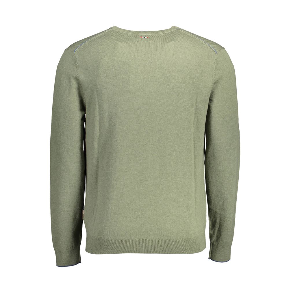 Napapijri Green Wool Men Sweater | Regal Royce
