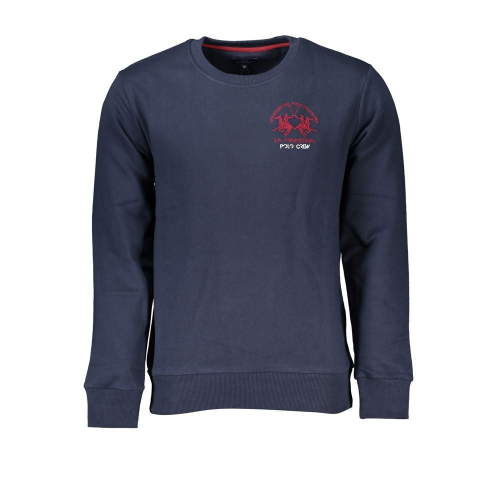La Martina Blue Cotton Men's Sweatshirt | Regal Royce