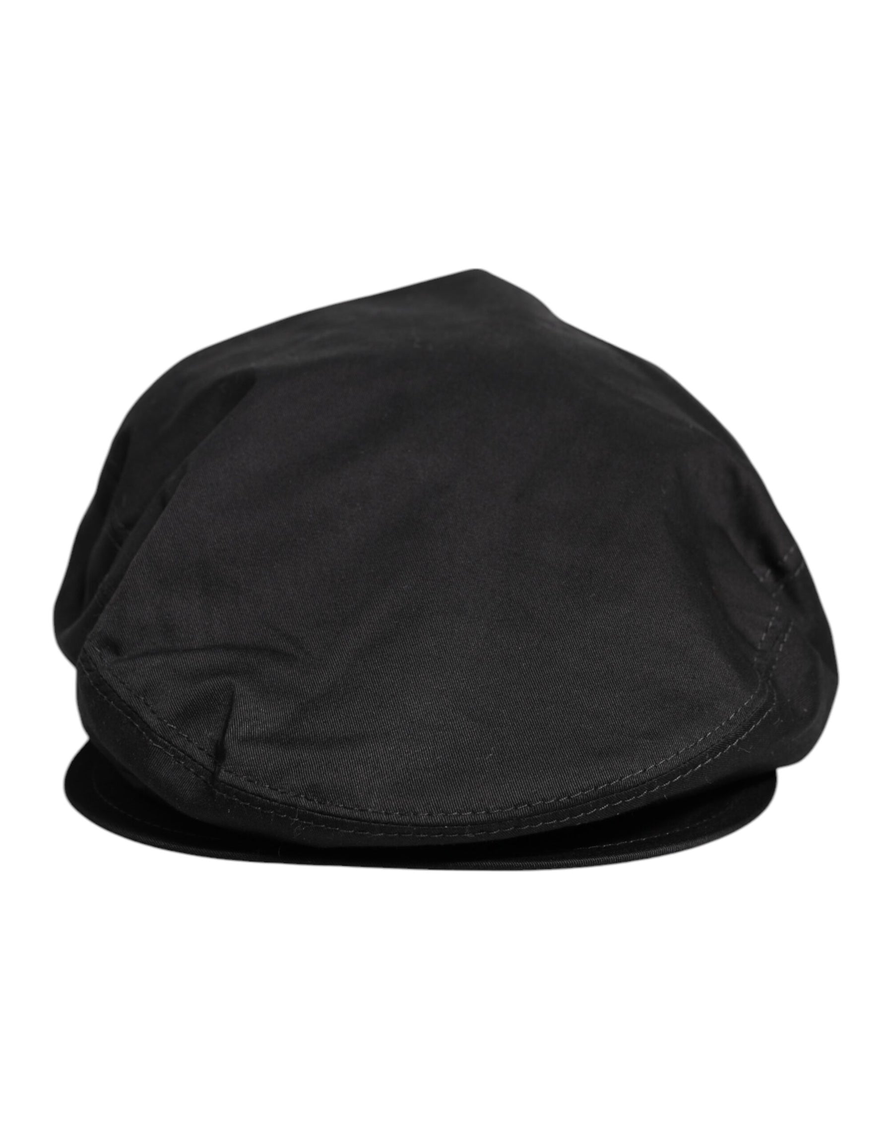 Dolce & Gabbana Black Cotton Newsboy Capello Cabbie Hat | Regal Royce