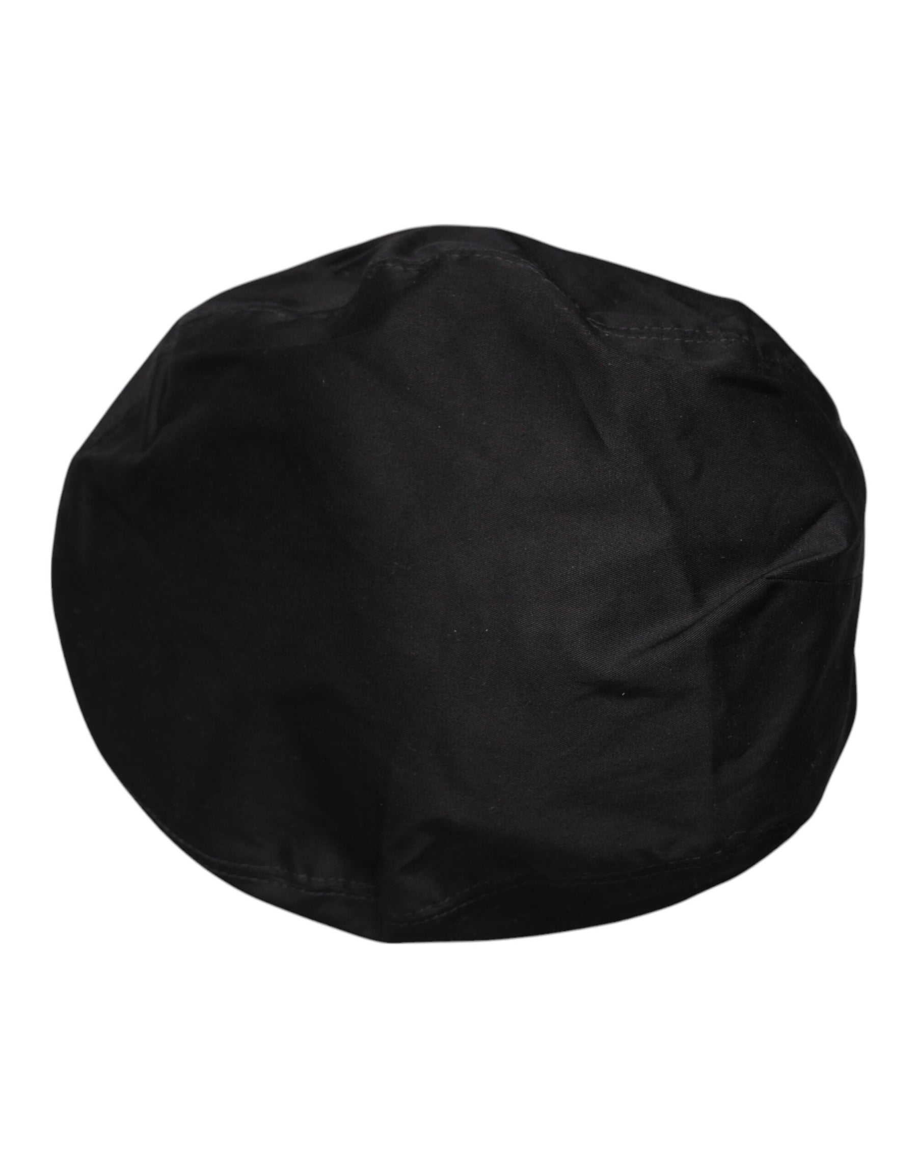 Dolce & Gabbana Black Cotton Newsboy Capello Cabbie Hat | Regal Royce