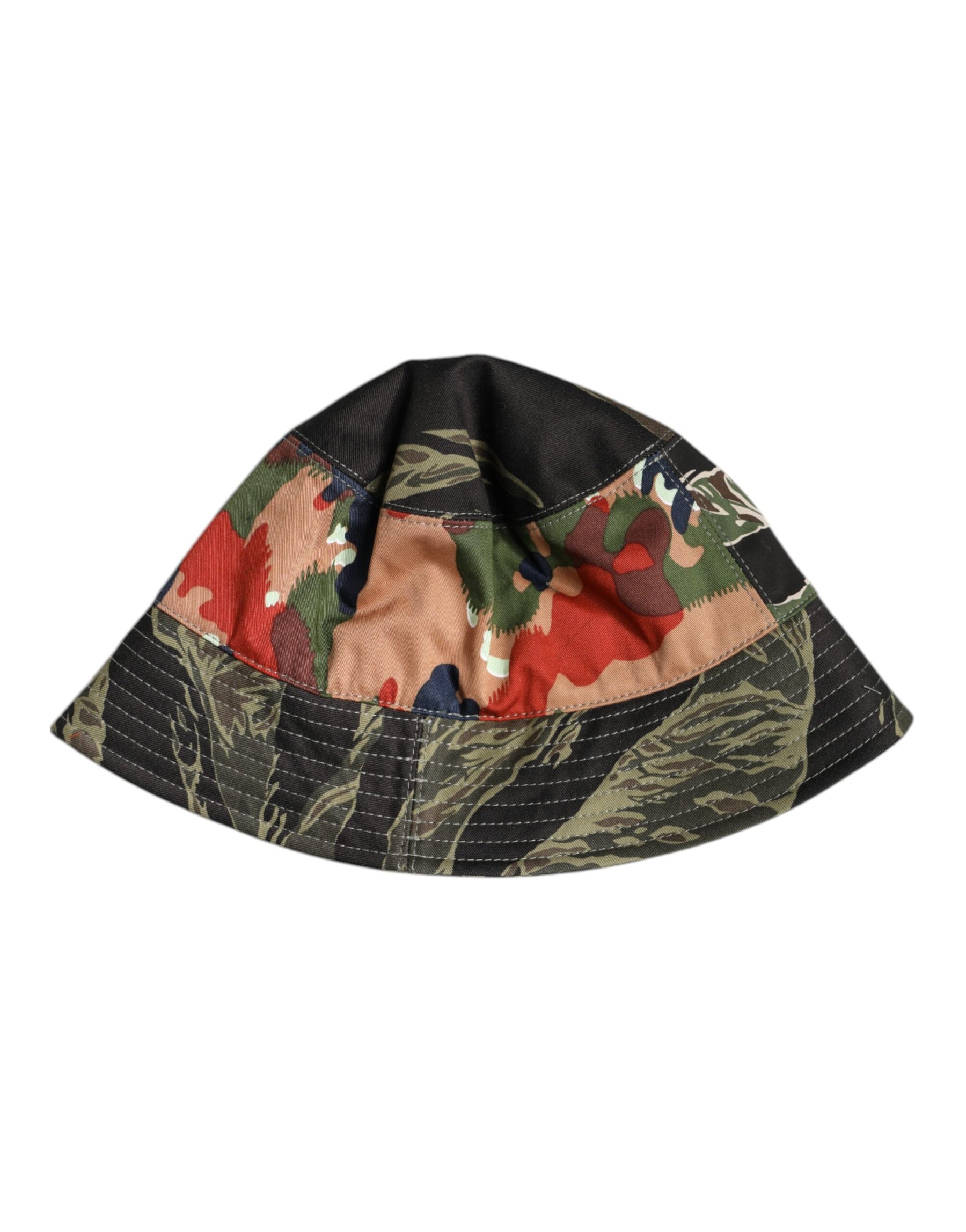 Dolce & Gabbana Multicolor DG Plaque Wide Brim Bucket Hat | Regal Royce
